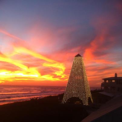 A view of the sun setting last night in Seaside. 