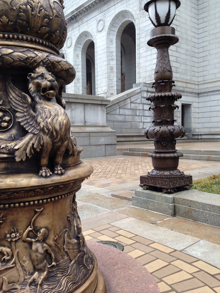 Original light posts.