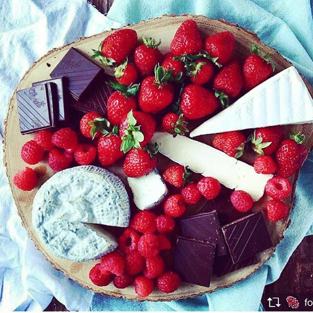 Berries, Cheese and Chocolate Plate